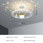 LED Star Chandelier: Kids Room Lighting Fixture for Bedroom & Study Room