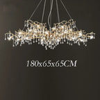 Gold Crystal Chandelier: Modern LED Luxury Lighting for Living Room Villa