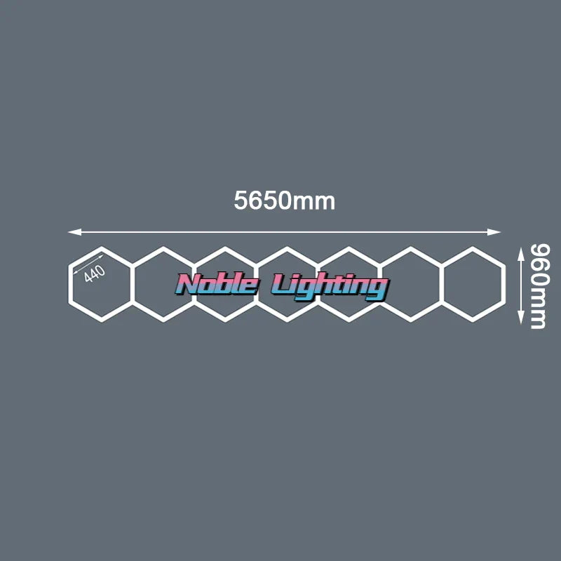 Hexagon LED Garage Ceiling Light for Auto Body Repair Workshop