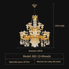 Jade Crystal Chandelier - Elegant European Style Living Room Lighting