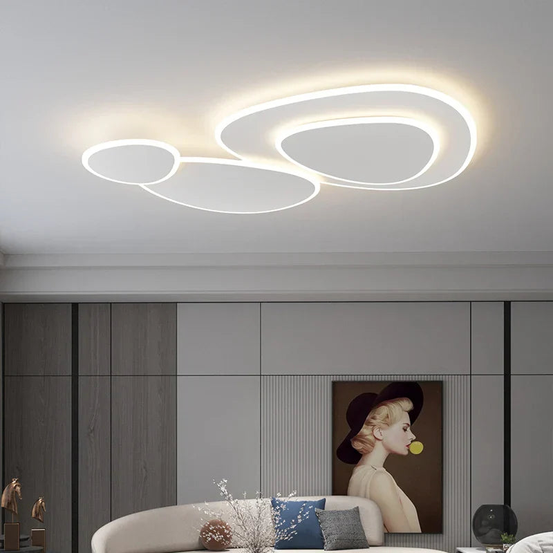 Modern Dimmable LED Ceiling Chandelier for Home Living Bedroom Study Room