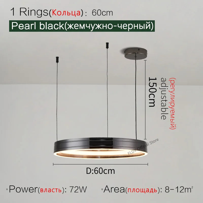 Modern Nordic Round Ceiling Chandelier Dining Bedroom Kitchen Lighting Lamps
