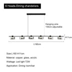 Modern Minimalism Circle Glass Chandelier LED Pendant Lights for Home Decoration