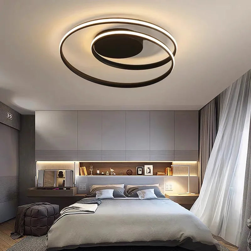 Minimalist LED Chandeliers Ceiling Lamp for Living Room Bedroom Study - Modern Surface Mounted Lighting
