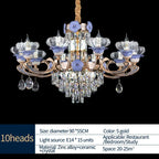 Crystal Candle Chandelier for Living Room, Bedroom, and Dining Room