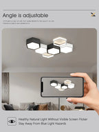 Honeycomb Art Ceiling Lamp Set for Smart Living Room, Hall, and Restaurant