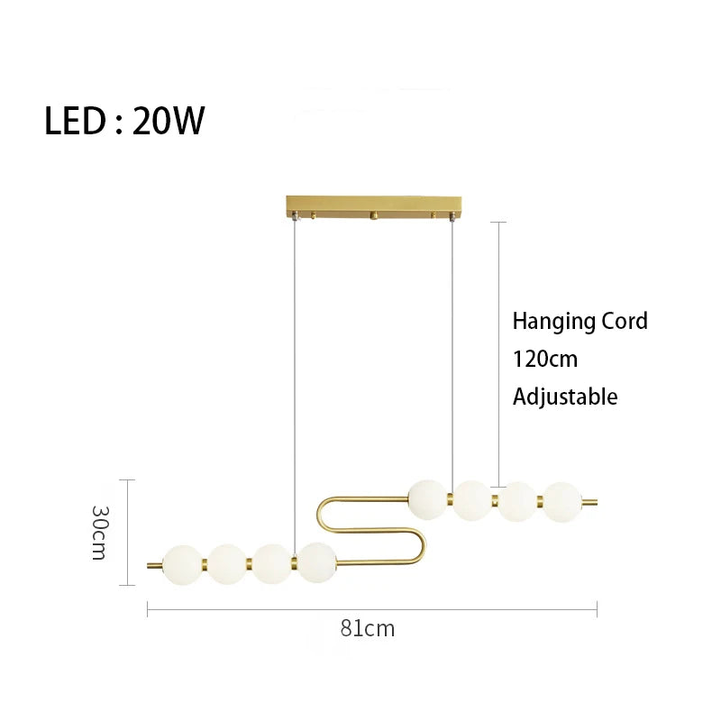 Nordic Acrylic Ball Chandelier for Dining and Kitchen Decor by Afralia™