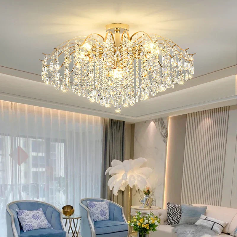 Crystal Chandelier: Modern Elegance for Stylish Living Spaces