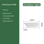 Outdoor LED Wall Sconce in White Aluminum for Porch Entryway