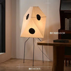 Rice Paper Floor Lamp Tripod Stand Ambient Light Living Room Decor