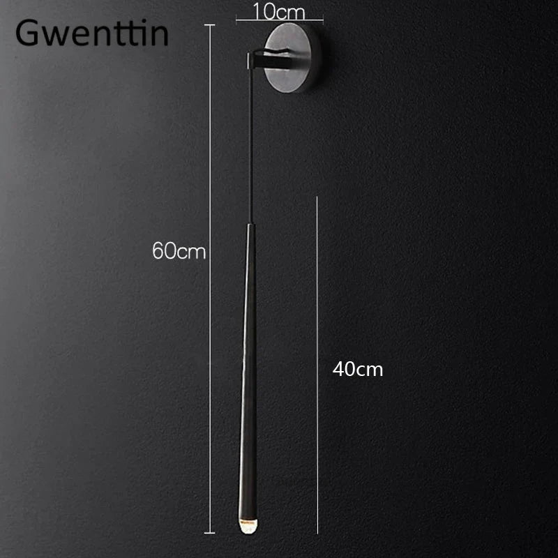 Crystal Water Drop Wall Sconce for Bathroom & Bedroom, Gold LED Mirror Light