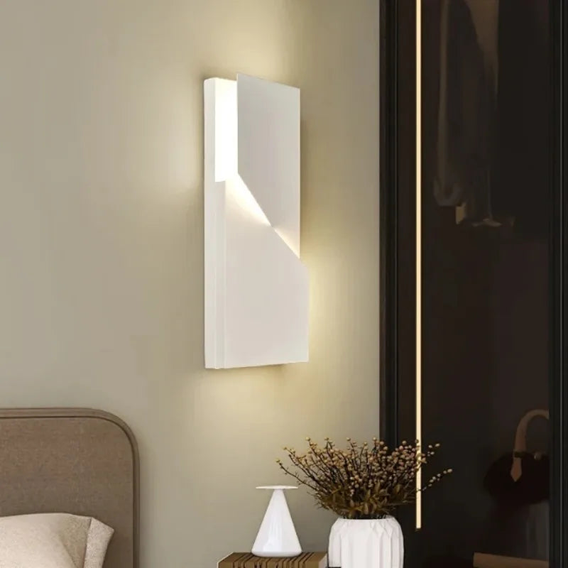 Nordic White LED Wall Lamp - Modern Simple Interior Bedside Lighting