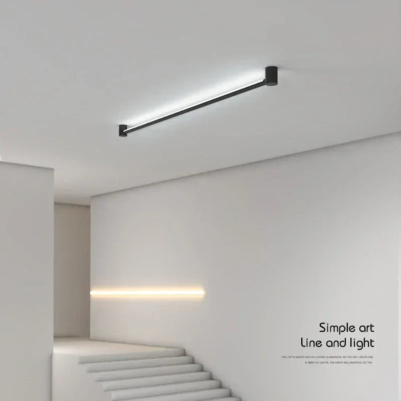 Black Bar Linear Wall Light for Living and Dining Room Lighting