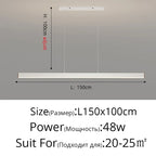 Nordic Minimalist LED Chandelier: Modern Aluminum Copper Pendant Lamp for Home Decor