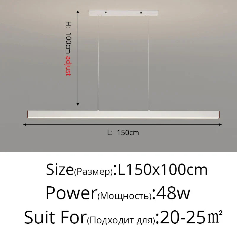 Nordic Minimalist LED Chandelier: Modern Aluminum Copper Pendant Lamp for Home Decor