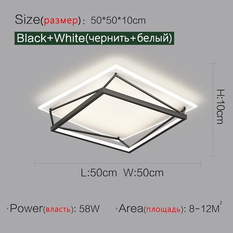 Nordic LED Geometric Ceiling Lamp for Modern Minimalist Home Decor by Afralia™