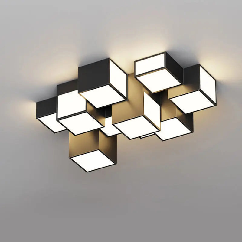 Square LED Chandeliers: Modern Home Indoor Lighting Fixtures for Living, Bedroom, Dining Room