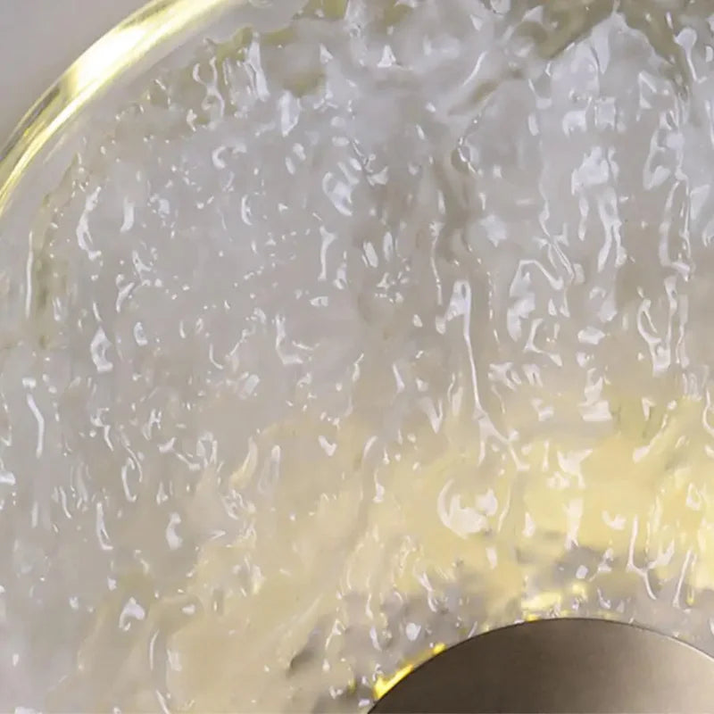 Circle Glass Wall Light: Nordic Crystal Bedside Lamp for Designer House Decor