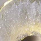 Circle Glass Wall Light: Nordic Crystal Bedside Lamp for Designer House Decor