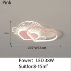 Love Ceiling Lamp: Modern Adjustable LED Chandelier for Boys & Girls Room