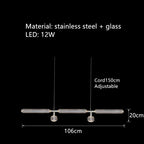 Glass Tubes LED Chandelier: Modern Luxury for Living Room, Bedroom, Hotel & Aisle