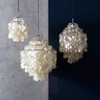 Aeolian Bells Shell Chandelier for Mediterranean Living Room, Shop, Bar, and Restaurant