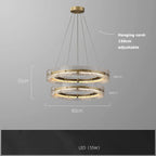 Water Ripple Glass Chandelier: Modern Luxury Living Room Ceiling Lamp for Home Decor