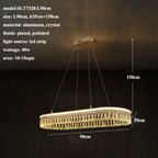 2024 Modern Crystal LED Chandelier for Living & Dining Room Decor