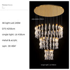 Nordic Acrylic LED Dimmable Chandelier Modern Luxury Foyer Pendant Lighting