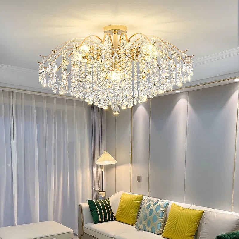 Crystal Chandelier: Modern Elegance for Stylish Living Spaces