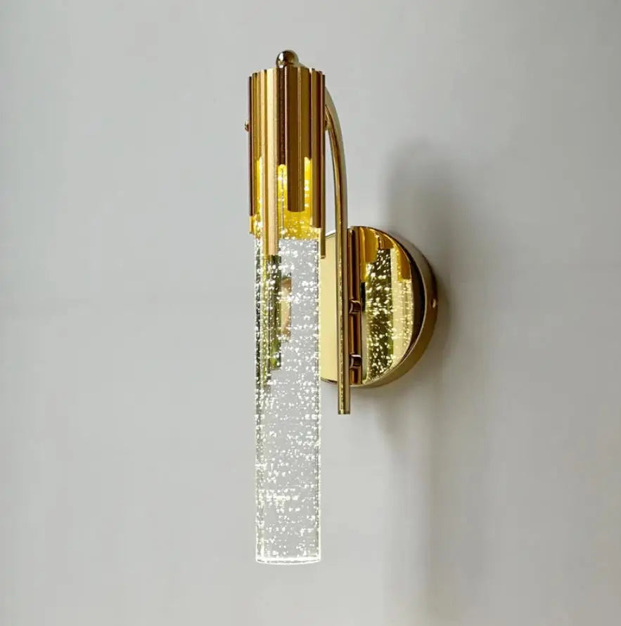 Modern Crystal Wall Lamp Bedroom LED Lighting Minimalist Creative Design