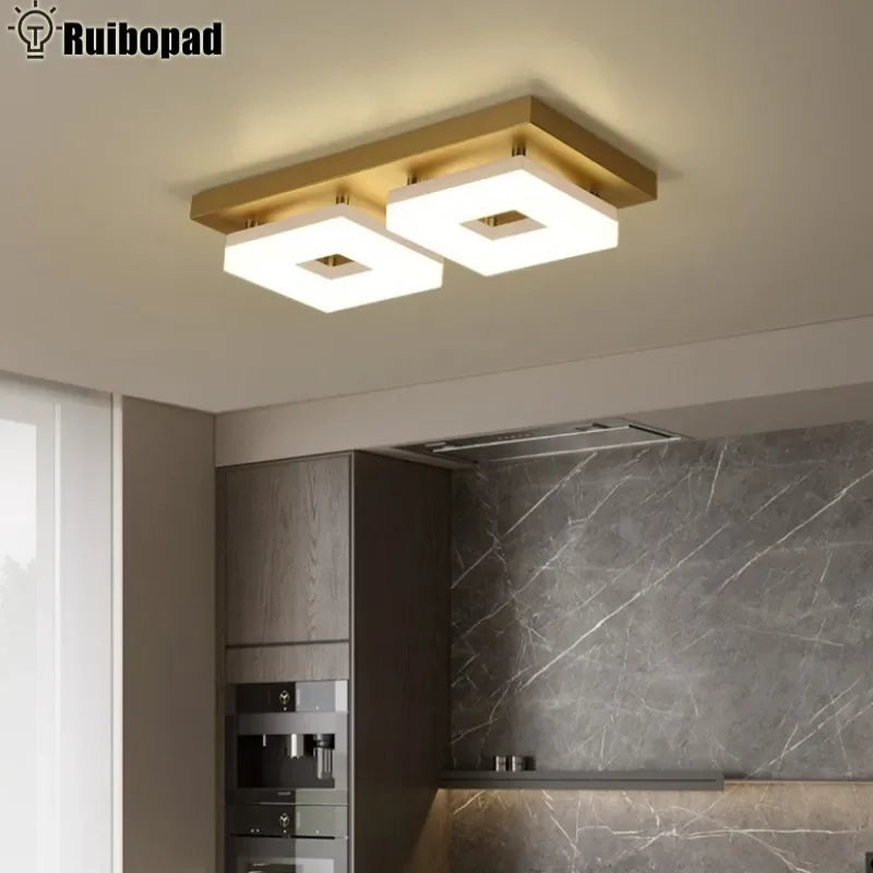 Modern Square LED Ceiling Light for Corridor, Hallway, Bedroom - Simple & Stylish Room Lighting