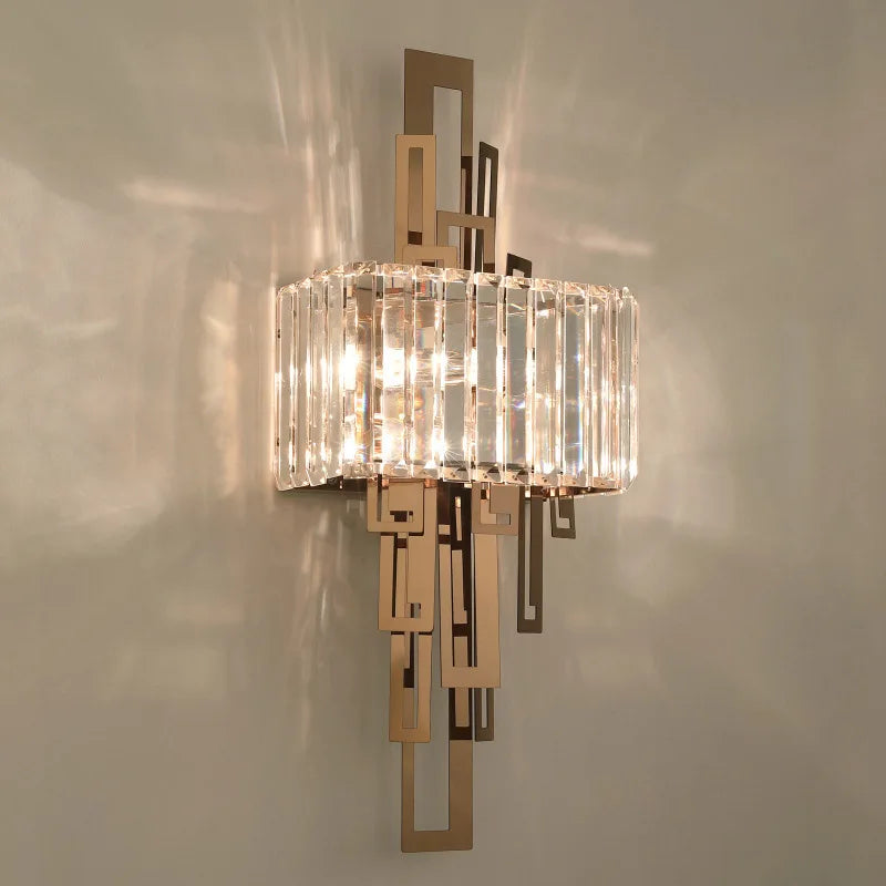Crystal Wall Lamp: Modern Nordic Indoor Lighting for Living Room, Bedroom, and Staircase