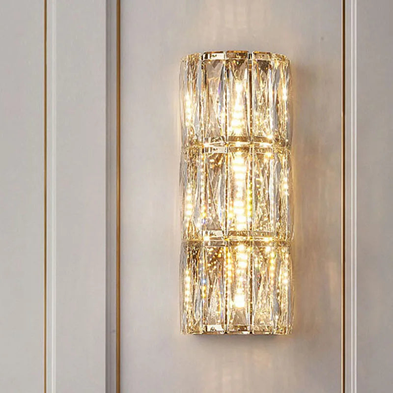 Crystal LED Wall Lamp for Living Room Aisle Bedroom Staircase Decoration