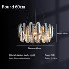 Crystal LED Chandelier: Modern Luxury Pendant Light for Bedroom, Restaurant, and Home Decor