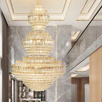 European Crystal Duplex Chandelier for Elegant Living Room and Villa décor.