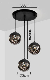 Kelly Pendant Lamp: Vintage Ball Light Chandelier for Industrial Home Decor
