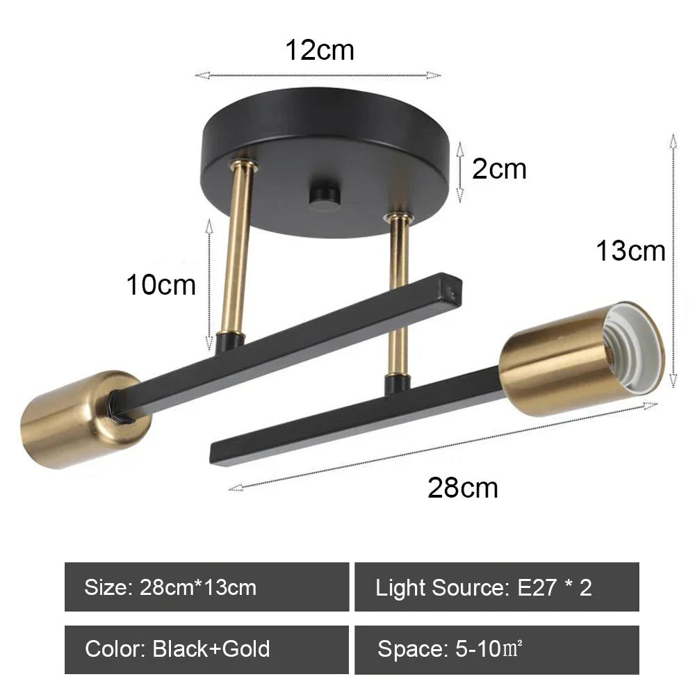 Iron Wrought Chandelier LED Ceiling Light Fixture Modern Vintage Decor Lighting