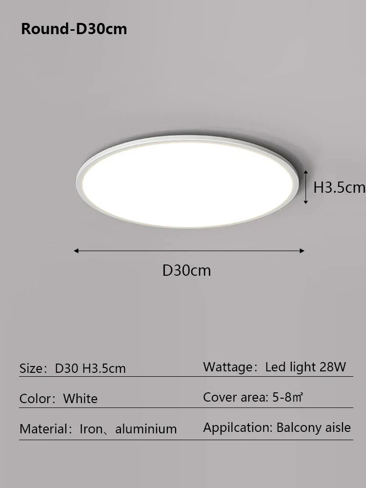 LED Ceiling Lamp: Modern Minimalist Rectangular Design for Living room, Bedroom, Indoor Lighting