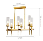 Gold Plated Nordic Living Room LED Chandelier | Luxury Hanging Pendant Lighting