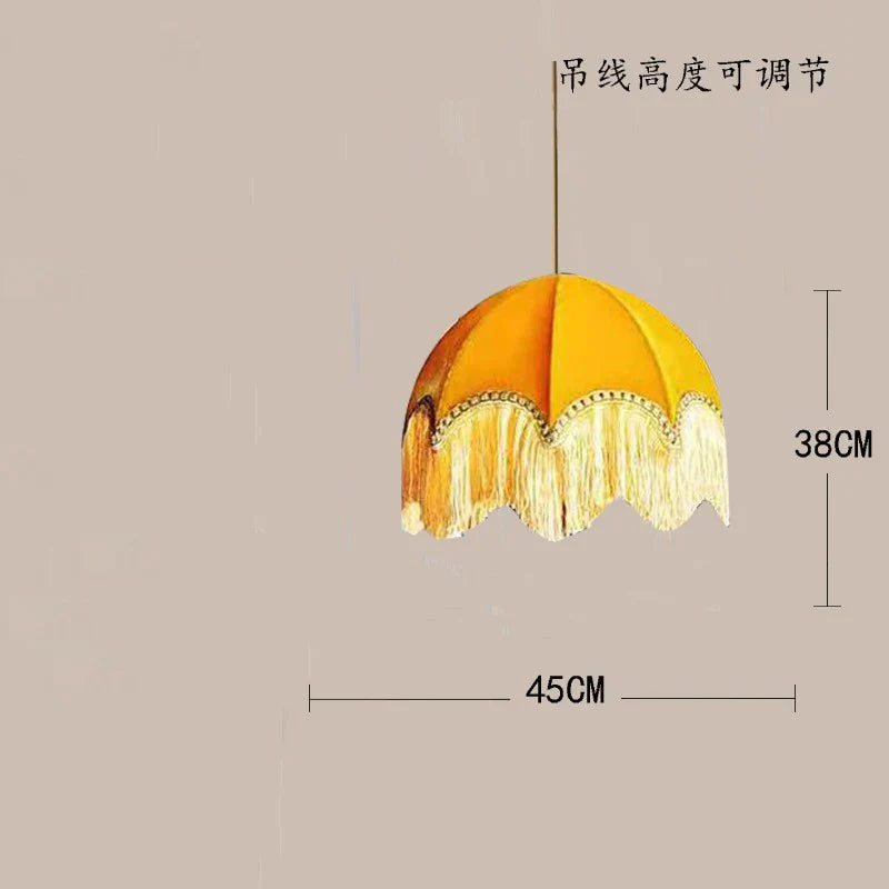 BeauVamp Tassel Pendant Light: French Vintage Boho Lampshade for Living Room, Bedroom, Dining Room