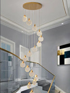 Crystal Chandelier Pendant Light for Luxury Staircase