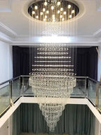 Crystal Chandelier: Modern Nordic LED Pendant Light for Kitchen Living Room Staircase