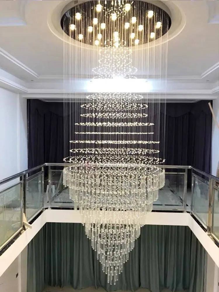 Crystal Chandelier: Modern Nordic LED Pendant Light for Kitchen Living Room Staircase