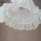 Princess Fabric Table Lamps for Living Room Bedroom - Bedside Desk Stand Light Fixtures