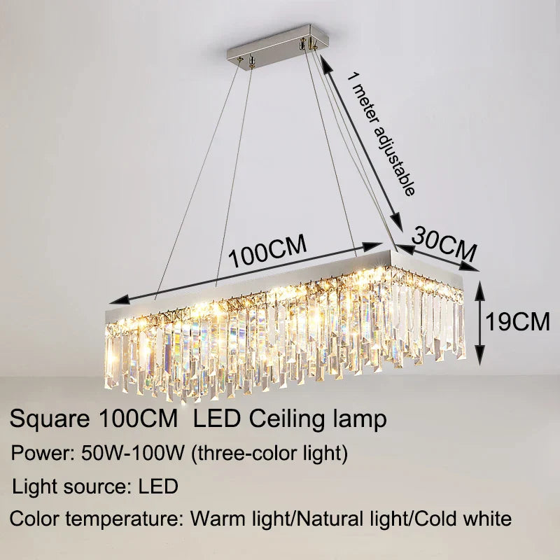 Luxury Crystal Round Black Gold Ceiling Chandelier for Bedroom Living Room Lighting