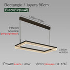 Square Modern Minimalist Nordic Chandelier for Living Room, Dining Room, Bedroom