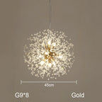 Dandelion Chandelier: Nordic Minimalist Wrought Iron LED Indoor Light for Living Room