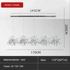 Leaf Sequin Ceiling Chandelier for Modern Living Room, Restaurant, Bar, and Shop Window