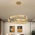 Crystal Chandelier LED Light Fixture, Luxury Decor Hanging Lamp, Modern Home Lighting